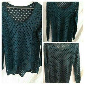 Teal & Blk sweater